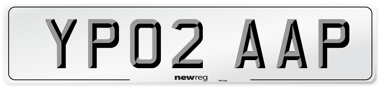 YP02 AAP Number Plate from New Reg
